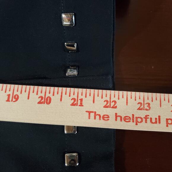 Vtg St John Sport Marie Gray Studded Zip Jacket Size P Black Stretch Pockets - Picture 14 of 14